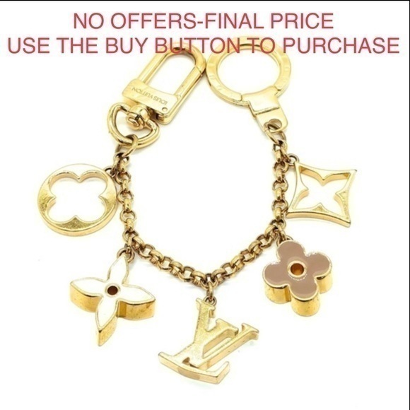 Louis Vuitton FLEUR DE MONOGRAM BAG CHARM CHAIN - Picture 1 of 9
